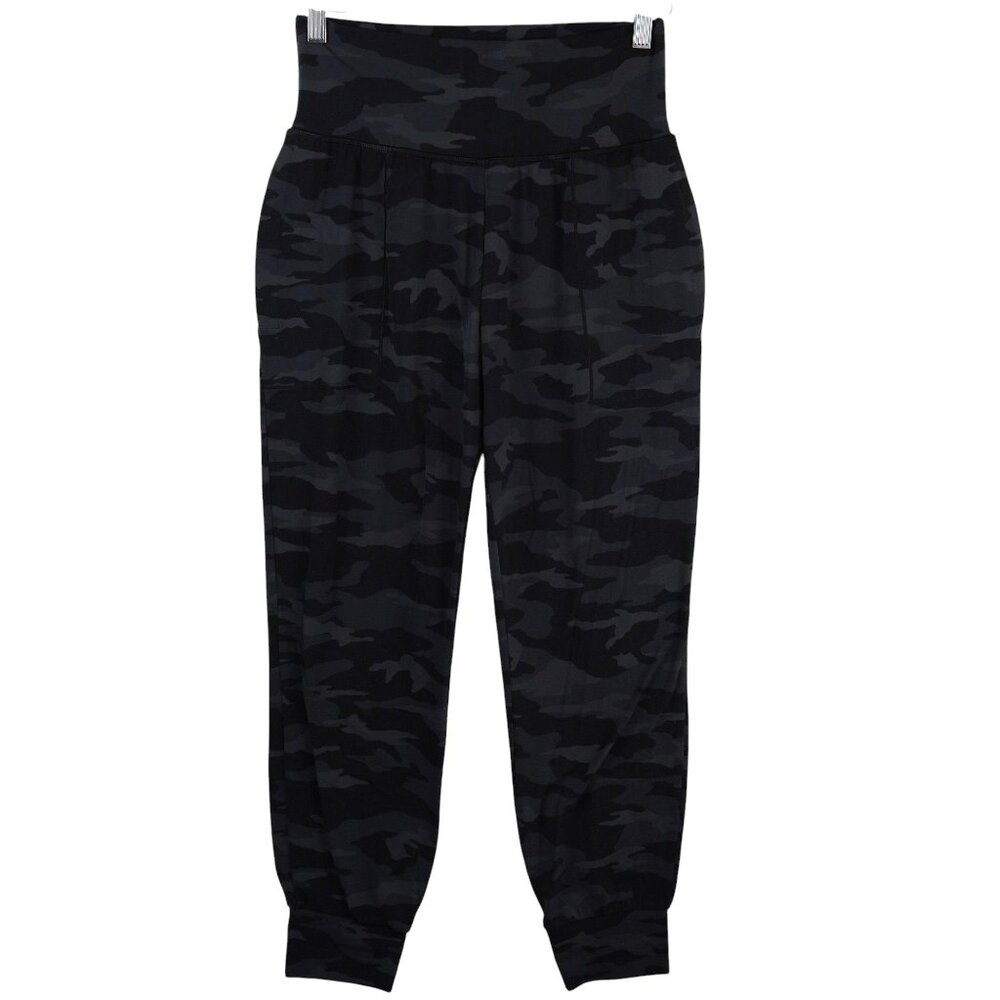 Athleta Black & Dark Gray Camo Jogger Track Pants